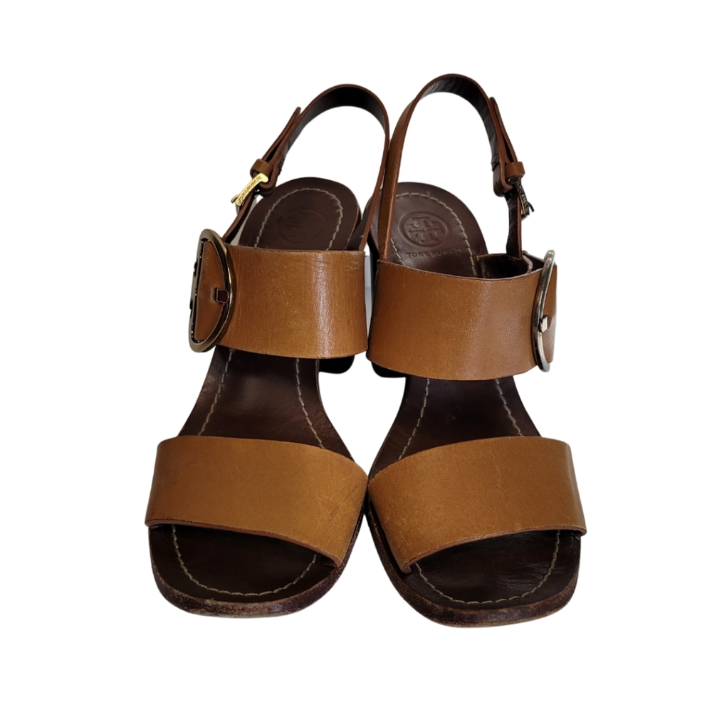 Tory Burch Thames Brown Sandals Sz 7 1/2